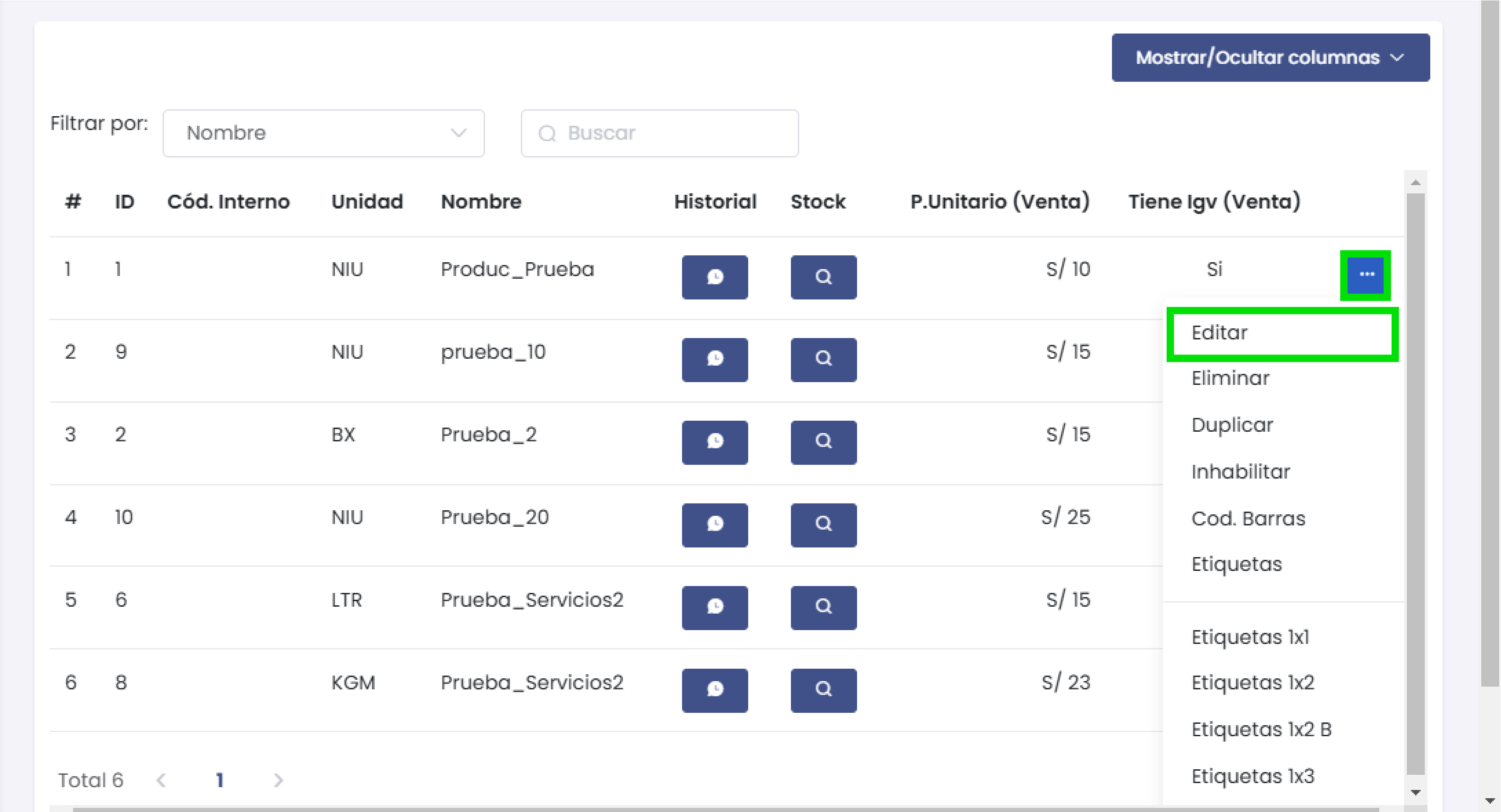 Detalles del Producto