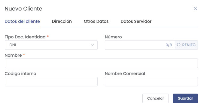 Datos del Cliente