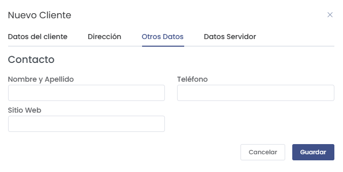 Otros Datos del Cliente