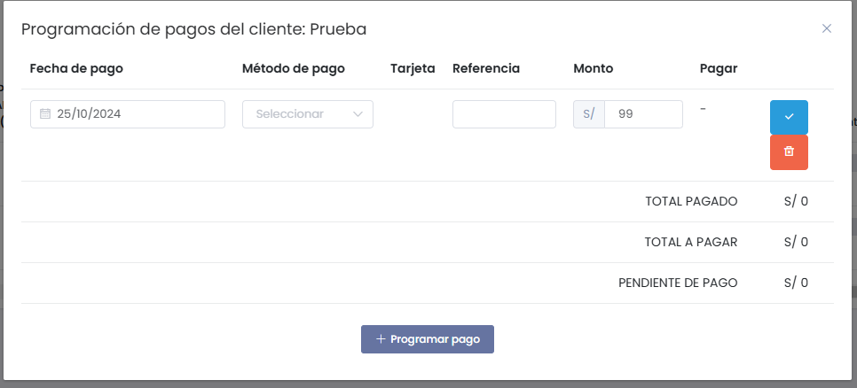 Programación de Pagos