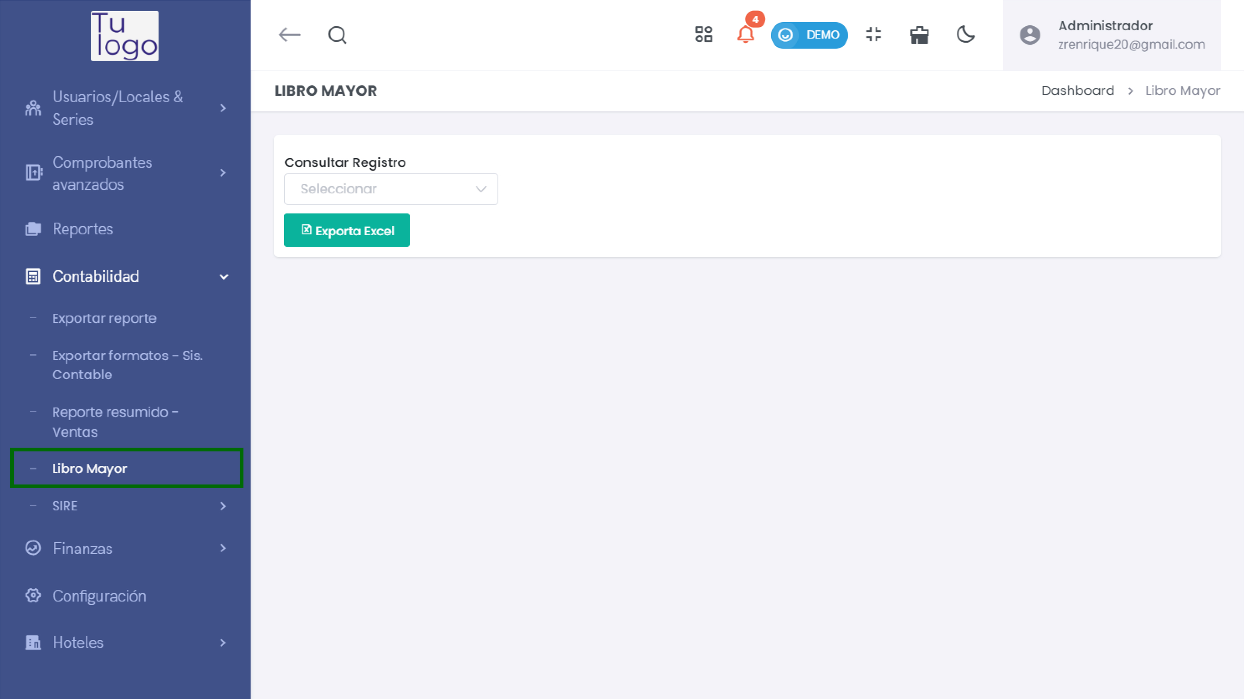 Acceder al Libro Mayor