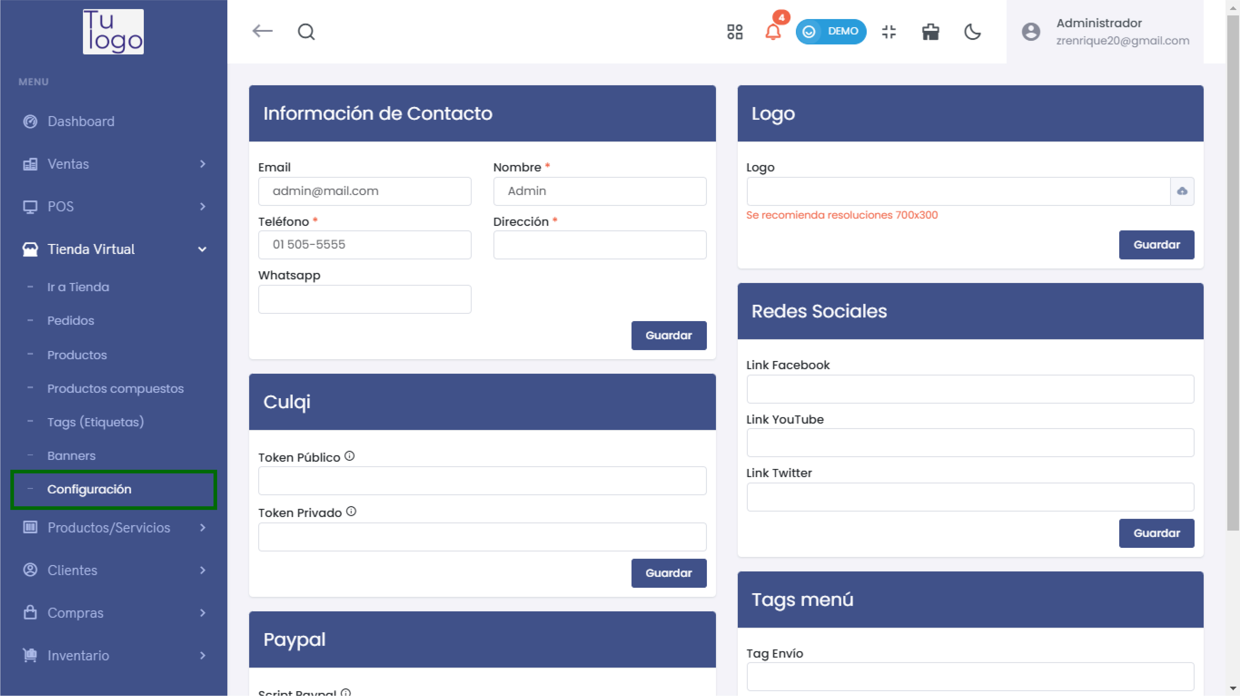 Acceso a Configuración