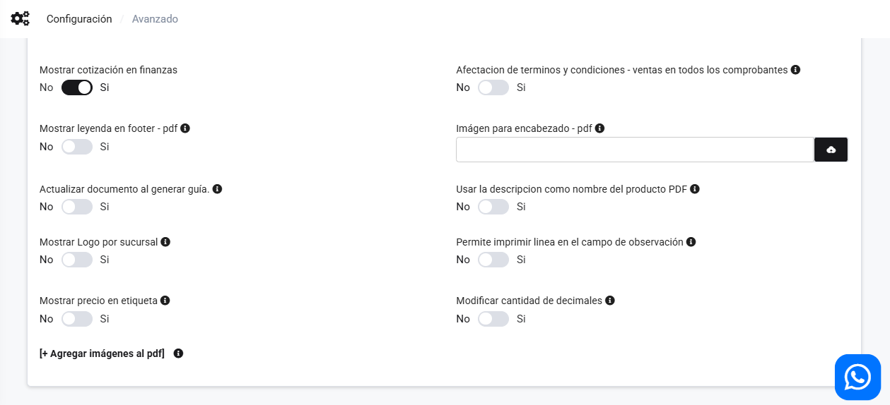 Configuración General