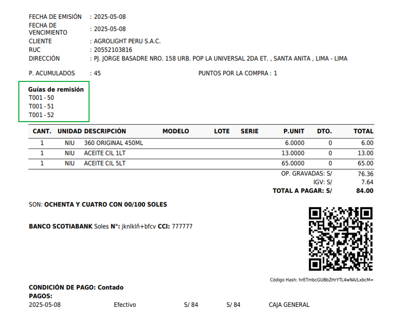 Comprobantes Múltiples GRE