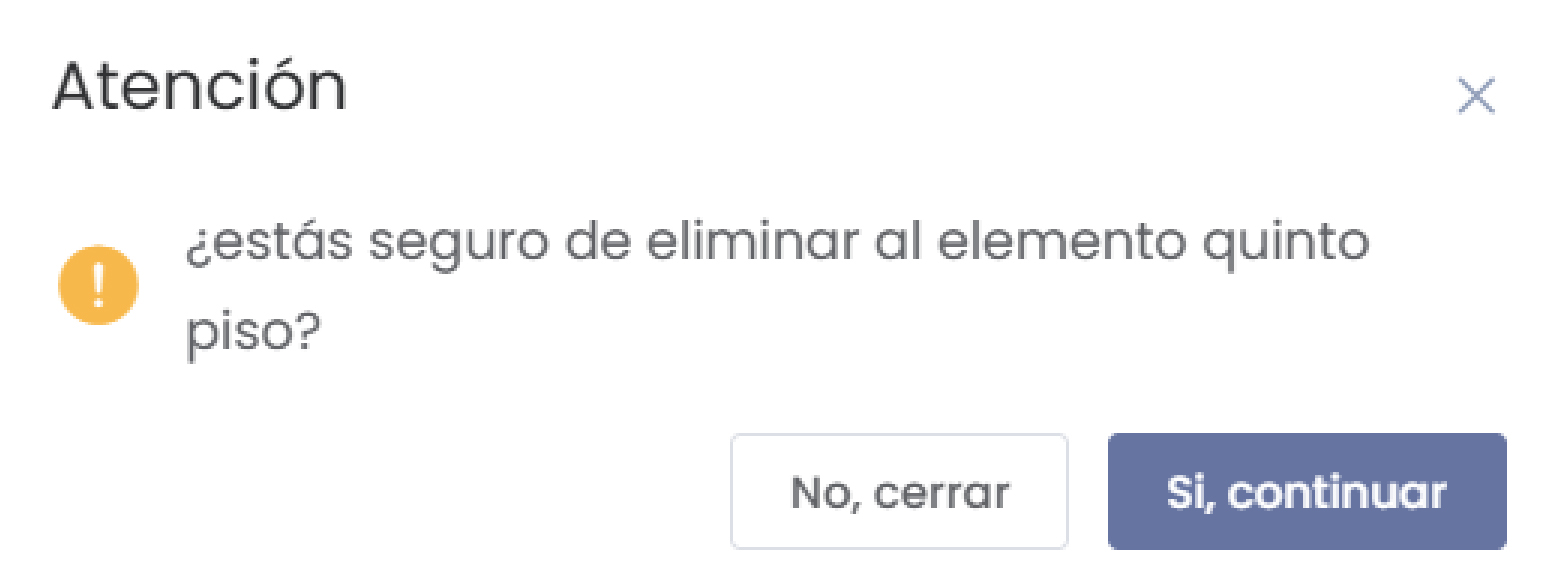 Confirmación de Eliminación