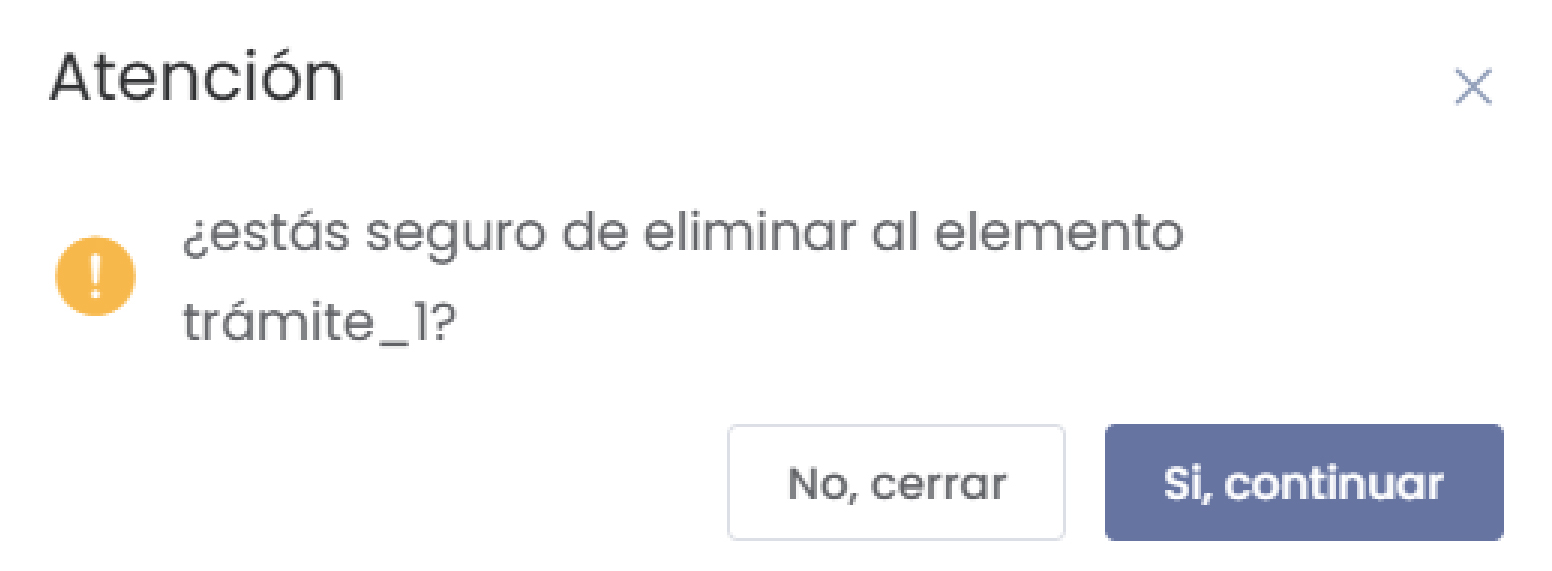 Confirmación de Eliminación