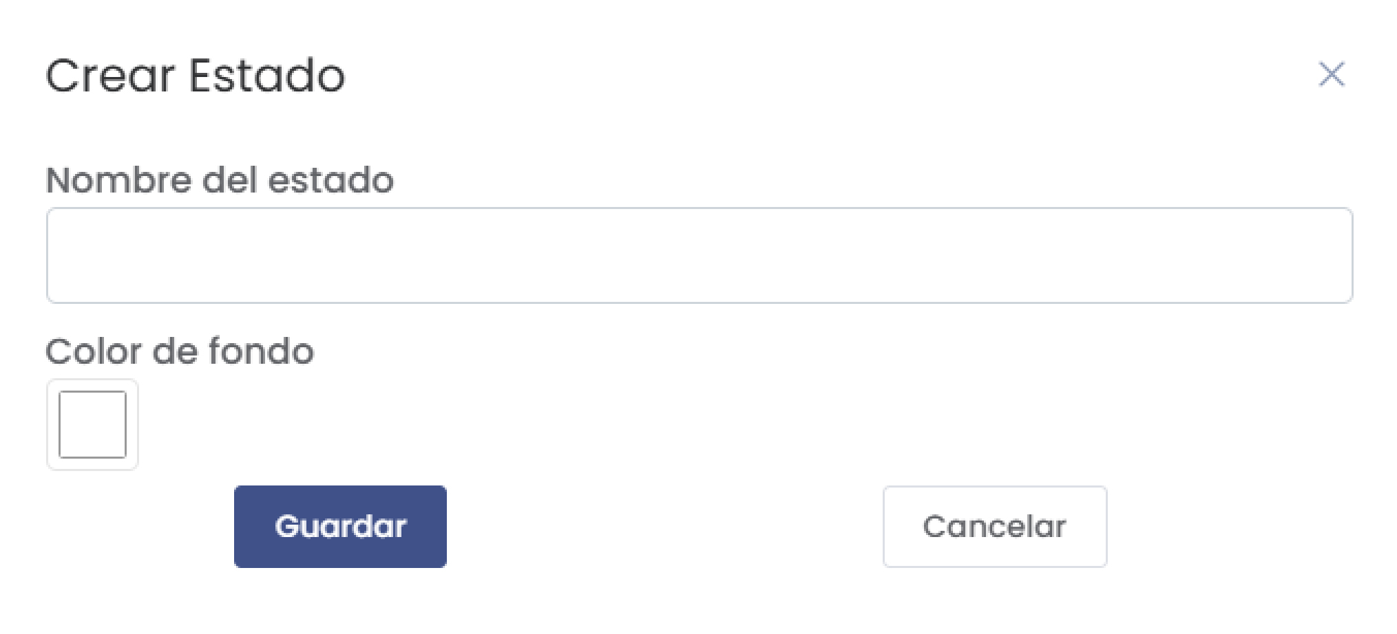 Formulario Crear Estado