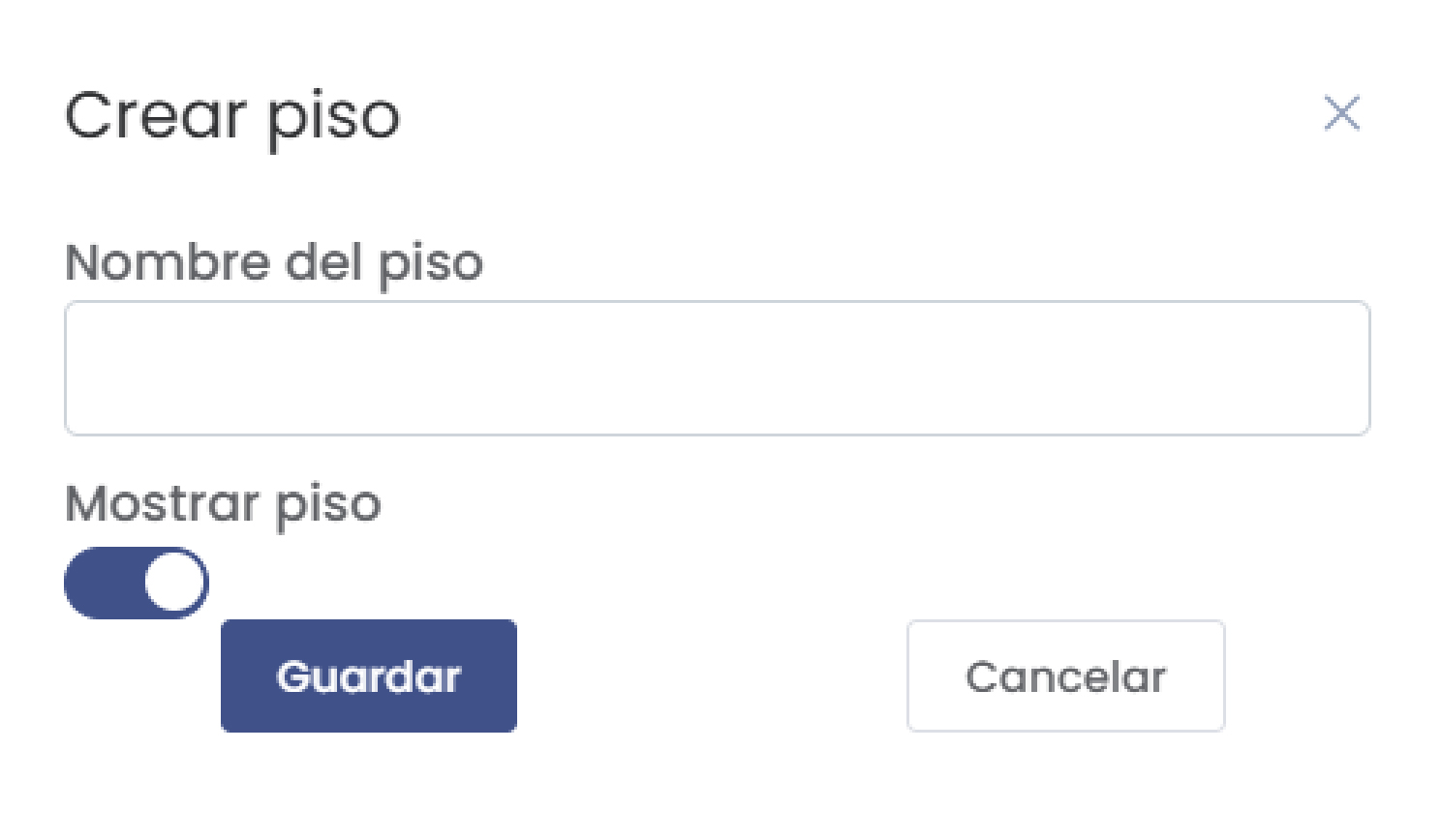 Formulario Crear Piso