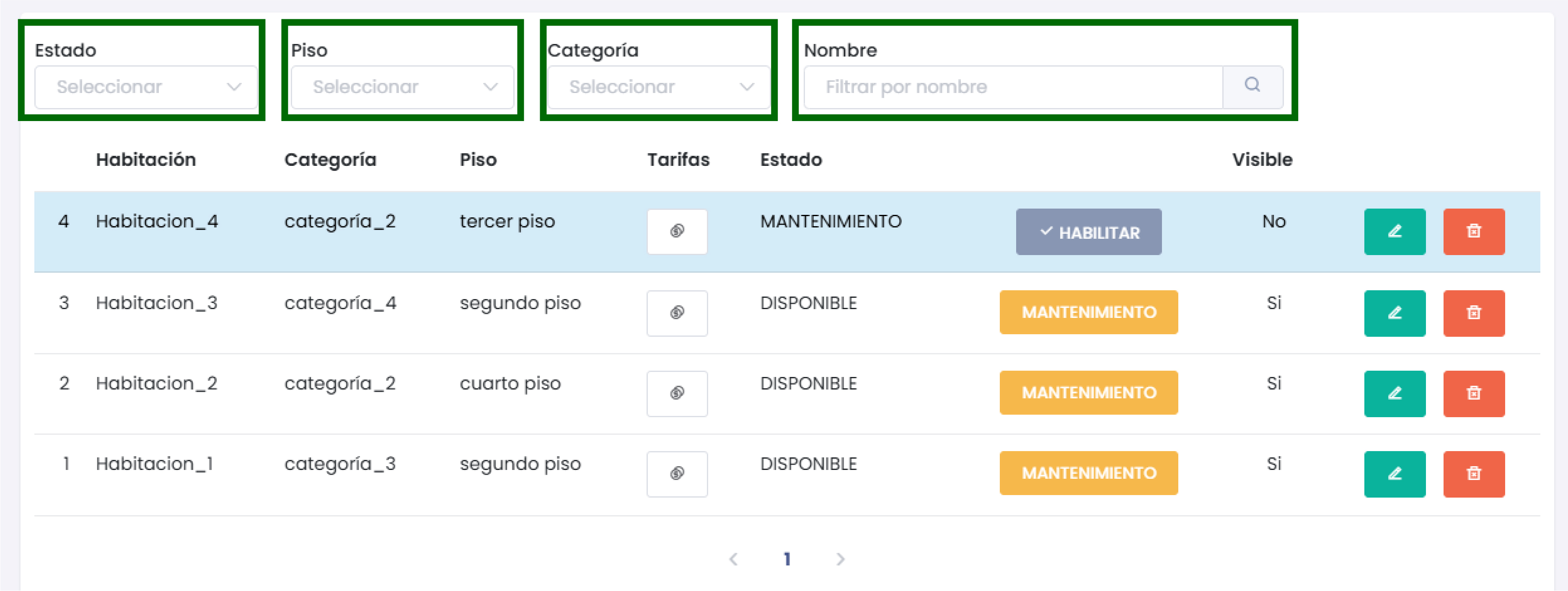 Filtros de Búsqueda