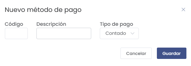 Nuevo Método de Pago