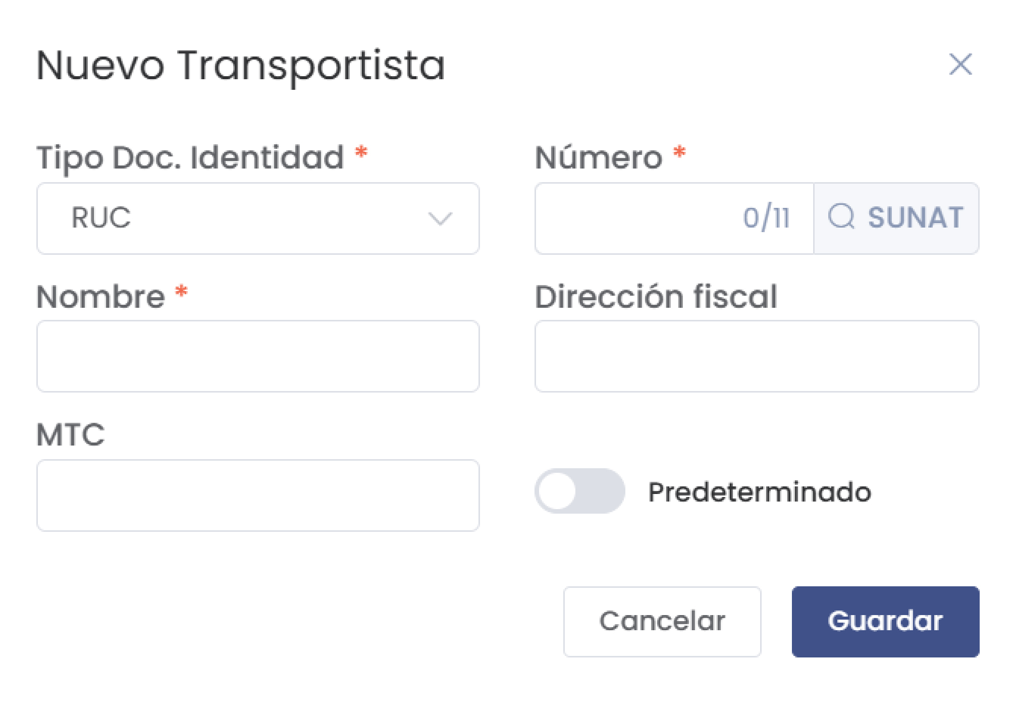 Nuevo Transportista