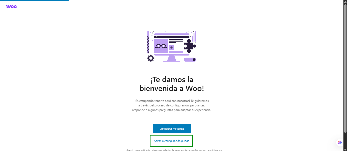 Página de Bienvenida