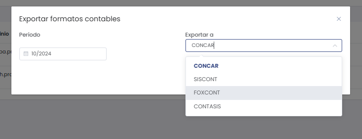 Exportar Formatos Contables
