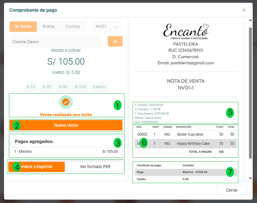 Comprobante de pago - Completado